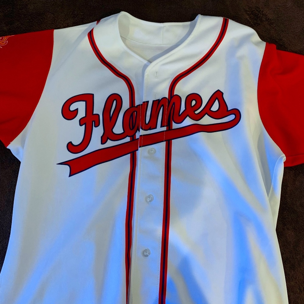 Flames baseball jersey